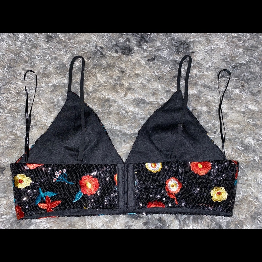 Forever 21 Sequin Floral Bralette - Picture 2 of 6